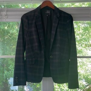 Navy Plaid Blazer